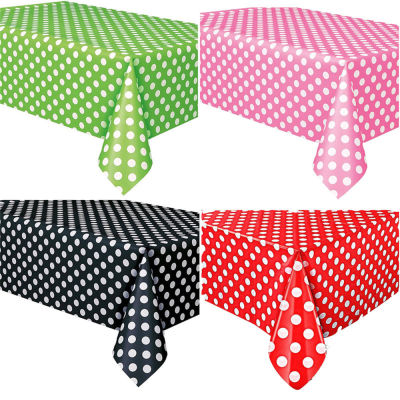 137*274cm TableCloth Disposable 137*274cm Dot Plastic New Style Cover Party Wedding Decor Accessories
