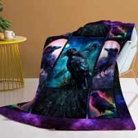 【CW】☄  Crow Blanket Throw Soft Fleece Blankets for All Seasons