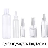 ∋♠ 5/30/50/80/100ml Refillable Travel Transparent Plastic Perfume Spray Bottle Sharp-mouth Bottles Sub-bottling Clamshell Bottle