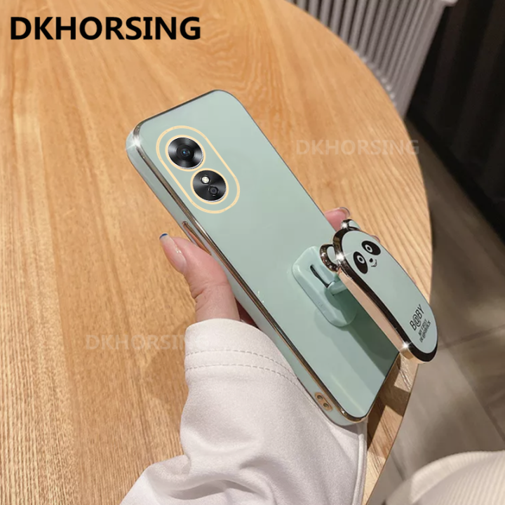 dkhorsing-เคสโทรศัพท์-oppo-a78-5g-2023ซิลิโคนนิ่มกันกระแทกฝาครอบด้านหลังป้องกันกล้อง-oppoa78ตัวยึดตัวจับหมีน่ารัก