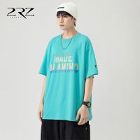 2 rz mens summer none popular logo printing short sleeve T-shirt for men and women with the car heavy cotton T-shirt loose render unlined upper garment --ntx230801┅