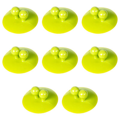 8pcs Bathroom Hanging Key For Shower Wall Vacuum Diameter 44mm Waterproof Removable Glass Green Kitchen Office Small PVC Self Adhesive Multifunctional Living Room Suction Hooks