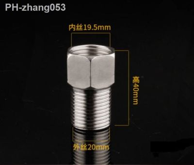 1pcs 1/2 quot; Male to 1/2 quot; Female BSP Thread 40mm Extension Tube Equal Pipe Fitting 201 Stainless Steel Hose Straight Connector