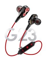 หูฟัง Mingge Sports Bluetooth Earphone รุ่น G23 Bluetooth Version 4.2 มีระบบตัดเสียงรบกวน ฟังค์ชั่นครบครัน ราคาสุดคุ้ม สวมใส่สบาย ไม่ปวดหู เสียงดี  พกพาได้สะดวก ท