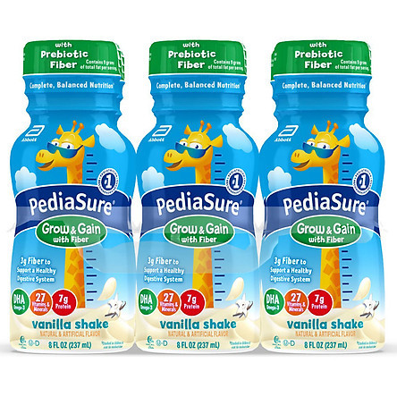 Thùng 24 chai sữa nước pediasure grow&gain with fiber hương vani237ml - ảnh sản phẩm 3