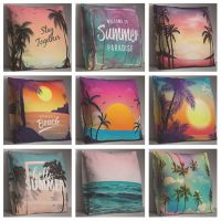 Sea Coconut Tree Pillowcase Summer Beach Tropical Sofa Cushion Covers Double Sides Throw Pillow Home Decor Pillowcase