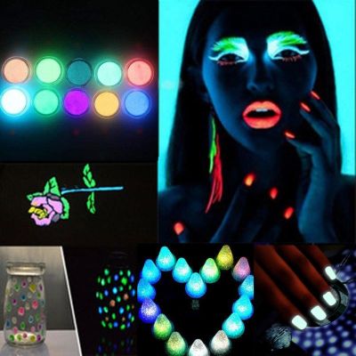 10 Colors Luminous Powder Resin Pigment Dye UV Resin Epoxy DIY Making Jewelry C63B