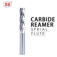 เครื่องบีบีคาร์ไบด์ Reamer Spiral Flute Uncoated H7 Tolerance Chucking Metal Cutter 6 Flutes CNC