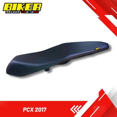 เบาะมอเตอร์ไซค์ เบาะปาด PCX 2017 ริบบิ้นดำล้วน