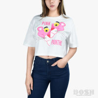 DOSH WOMENS CROPPED T-SHIRTS PINK PANTHER เสื้อยืดทรงครอป ผู้หญิง DPPWT1011-OW