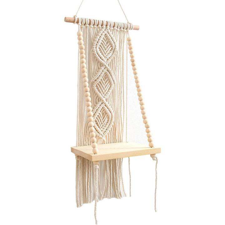 cw-boho-handmade-tassel-macrame-tapestry-wall-hanging-shelf-boho-cotton-rope-plant-hanger-wood-floating-shelf-wall-decor