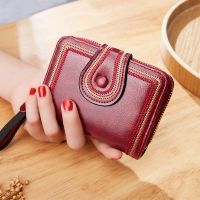 New Women Wallet cartera mujer Oil Wax Leather Hasp Wallet Female Purses portfel damski Lady Purse Clutch Bag Wallet carteira Wallets