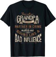 Funny Grandpa, Partner in Crime Phrase, Granddad Humor T-Shirt comfortable Tops &amp; Tees for Men Top T-shirts Design New Design