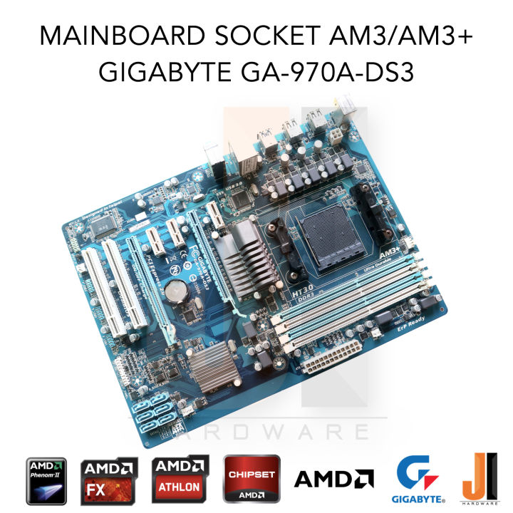 mainboard-gigabyte-ga-970a-ds3-am3-am3-support-amd-fx-phenom-ii-athlon-ii-sempron-125-watts-tdp-สินค้ามือสองสภาพดีมีฝาหลังมีการรับประกัน