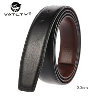 VATLTY 3.3cm Real Leather Belt Men High-quality Natural Cowhide Black Belt Without Buckle No Interlayer Business Belt Male Belts