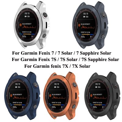 ✺ Etui na zegarek do Garmin Fenix 7 7 S 7X inteligentny zegarek miękki futerał ochronny gumowa powłoka 7 Sapphire Solar Smartwatch akcesoria poszycia