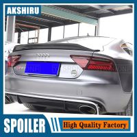 สปอยเลอร์เส้นใยคาร์บอน A7สำหรับ AUDI A7 S7 RS7 2013 2014 2015 2016 2017 2018ฝากระโปรงท้ายสปอยเลอร์ด้านหลังอุปกรณ์เสริมรถยนต์คลุมปีก