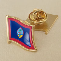 Guam Guam Flag Crystal Resin Emblem Brooch World Flag Badges All-metal Brooch Copper Brooch Collection