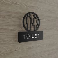 【LZ】✁❀  High-end Acrylic Door Sticker Signage Toilettenschild House Number WC Bathroom Men Women Indication Plaque Custom Signs