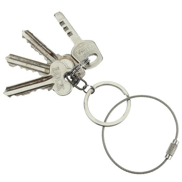 stainless-steel-screw-locking-wire-keychain-cable-key-rings-outdoor-accessory
