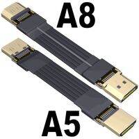 ADT-Link HDMI 2.1ตัวผู้ไปยังตัวเมียในตัวสายต่อวิดีโอบางแบนรองรับ2K/240Hz 4K/144Hz 0.03M-3M