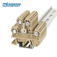 [HOT QAA,JXHKLWW 121] 10Pcs DK4QV/35สกรูเชื่อมต่อคู่2ระดับ4-Conductor 4 Mm² SAK สายไฟ DIN Rail Terminal Block DK 4QV/35