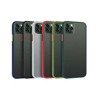Case iPhone 12 เคสไอโฟน 12 เคสขอบสี แดง เขียว หลังด้าน กันกระแทก