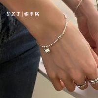 S925 Silver Sweet Cool Disc Love Bracelet Womens Fashion Temperament Simple Personality Bracelet Niche Design Hand Jewelry Trend