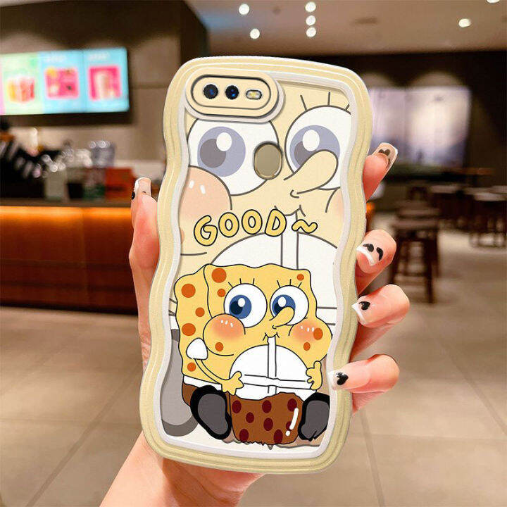 ขอบคลื่นเคสโทรศัพท์น่ารักสำหรับ-oppo-a5s-a3s-a5-2020-a9-2020-a31-a7-a12-a12sการ์ตูนปลาดาวแพททริก-spongebob-ฝาครอบโทรศัพท์ซองนุ่มกันกระแทก