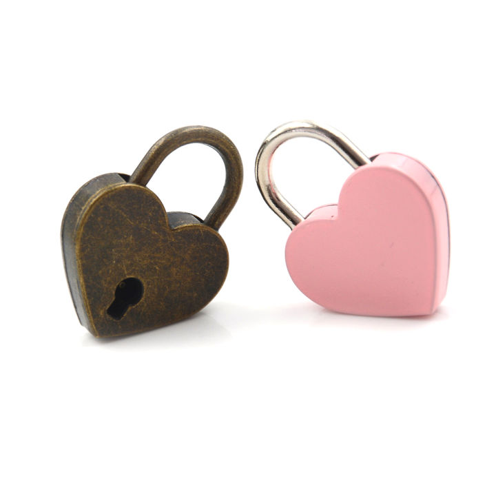 ruyifang-มินิกุญแจรักหัวใจรูปทรงกุญแจกระเป๋าเล็กๆล็อคกระเป๋าด้วยกุญแจ