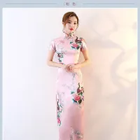 Natlux กี่เพ้าตรุษจีน cheongsam ชุดเดรสกี่เพ้า เสื้อผ้าสไตล์จีน ชุดกี่เพ้าหญิง 101301