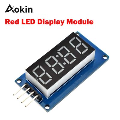Tm1637 4 Bits โมดูลจอแสดงผล Led ดิจิตอล Diy สำหรับ Arduino 7 Segment 0.36นิ้วนาฬิกาขั้วบวกสีแดงหลอดสี่ Serial Driver Board Pack