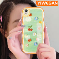 YIWESAN เคสสำหรับ OPPO A37F A37เคสนีโอ9ดอกไม้น่ารักลายการ์ตูนสีสันสดใสขอบครีมป้องกันเลนส์กล้องเคสโทรศัพท์แบบใสนิ่มเคสกันกระแทกเคสโปร่งใสซิลิโคน