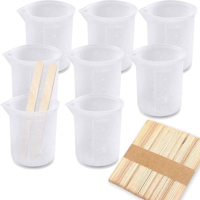 58 Pcs Silicone Mixing Cups Tools Kit100 Ml Silicone Measuring Cups Non Stick Silicone Mixing Cups For Resin Resin Cups