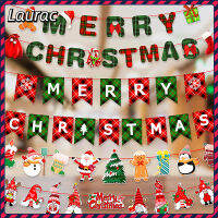 Laurance แบนเนอร์ป้ายคริสต์มาสซานตาคลอสยาว3เมตร,แบนเนอร์กระดาษธงตุ๊กตาหิมะการ์ตูนสติ๊กเกอร์พูลฟลาวเวอร์ต้นคริสต์มาสตกแต่งคริสต์มาสปีใหม่ร่าเริง2022ตกแต่งบ้านวันหยุด