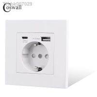 ✒❃✚  Electrical Socket Eu Coswall   Usb Panel Coswall Wall Power - Panel White Eu Wall - Aliexpress