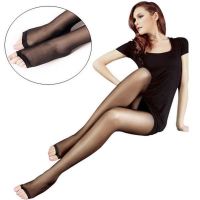 DBVZAQQ กาแฟดำเทานู้ด ถุงเท้า ผู้หญิง Sheer Ultra-Thin Tights Pantyhose ถุงน่องเปิดนิ้วเท้า แฟชั่น ถุงน่อง