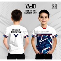 ☏☄﹍ Victor Childrens badminton jersey badminton T-Shirt Free custom Name And logo