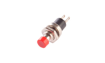 SPST momentary switch (Round D6.63mm Red) - COSW-0451