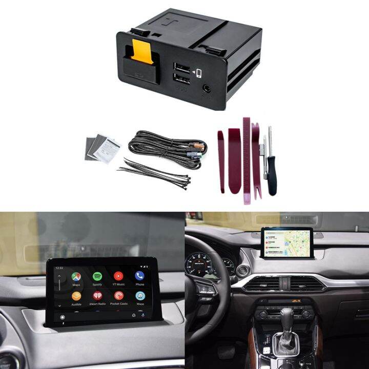 For Apple Carplay Android Auto USB Aux Adapter Hub Retrofit Kit for