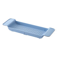 Plastic Retractable Shelf Bathtub Storage Rack Bathroom Drain Rack Bathtub Tray Kitchen Bathroom Organizer Storage Accessories