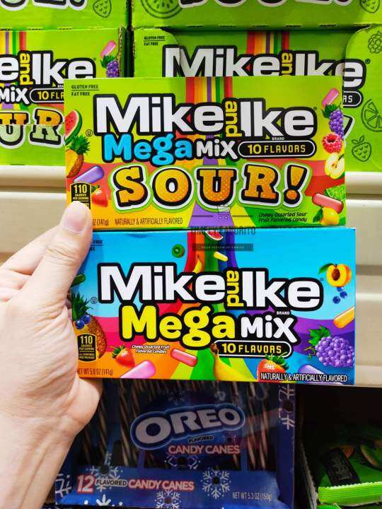 Mike and Ike Mega Mix 10 Flavors Chewy Assorted/Sour Fruit Flavored ...