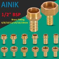 Brass Pipe Fitting 6/8/10/12/14/16mm Hose Barb Tail 1/8 3/8 1/4 BSP Male Connector Joint Copper Coupler Adapter