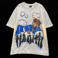 Neresum American street hip-hop ตัวการ์ตูนเสื้อยืดแขนสั้นหญิงหลวม ins super fire ด้านบนขนาดใหญ่