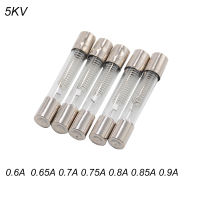 5PCS 5KV เตาอบไมโครเวฟฟิวส์ 6*40 มม.0.6A 0.65A 0.7A0.75A 0.8A 0.85A 0.9A แก้วฟิวส์ 6x40 มม.ฟิวส์แรงดันสูง-bcco889