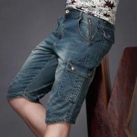 【YD】 Thin Jeans Shorts Men Europe US Large Size Straight Pants Overalls Factory