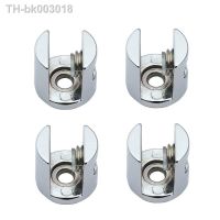 ✺◘ 4/8pcs Zinc Alloy Glass Shelf Support Clamp Brackets Clip Polished Chrome Shelves 6-12mm For Fixing Bathroom Glass