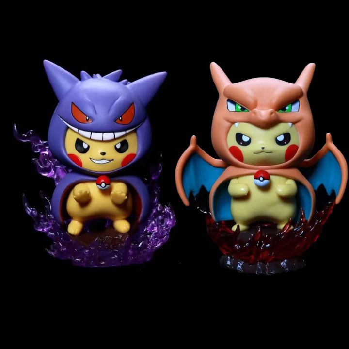 รูปโปเกมอน12ซม-รูปโปเกมอน-pikachu-cos-gengar-charizard-ตุ๊กตาโมเดลของขวัญของเล่นสะสมการ์ตูน-kawaii-figurine-ฟิกเกอร์อนิเมะ