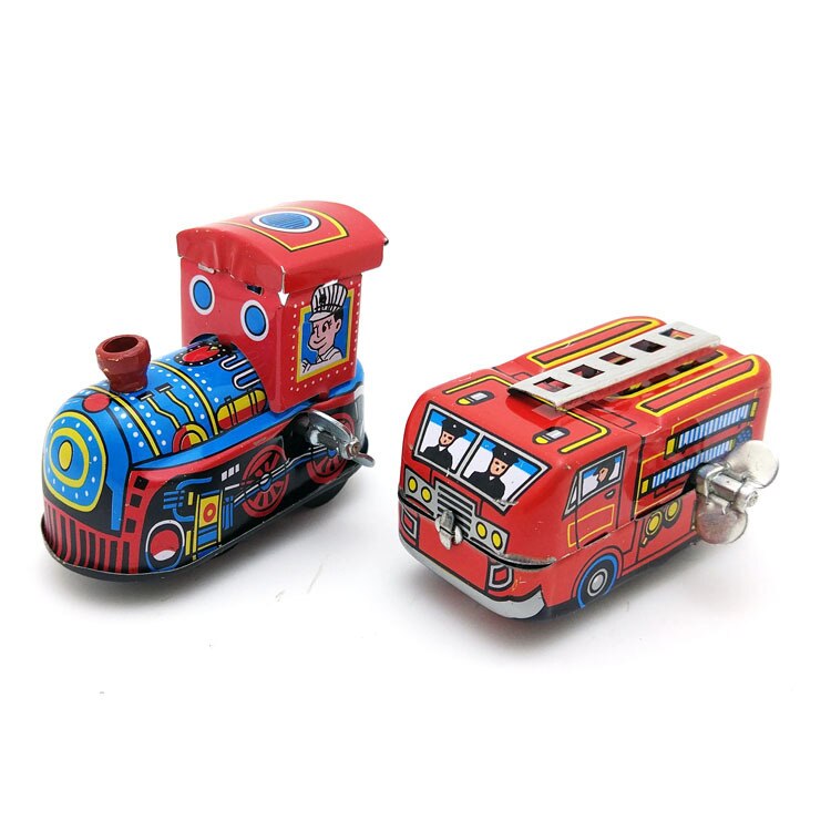 Retro Steam Train Reminiscence Children Vintage Wind Up Tin Toys Nice BS 