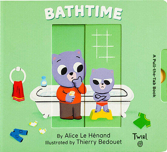 english-original-pull-and-play-bathtime-paperboard-book-operation-book-of-pulling-mechanism-childrens-living-habits-cultivation-picture-book-childrens-enlightenment-picture-book